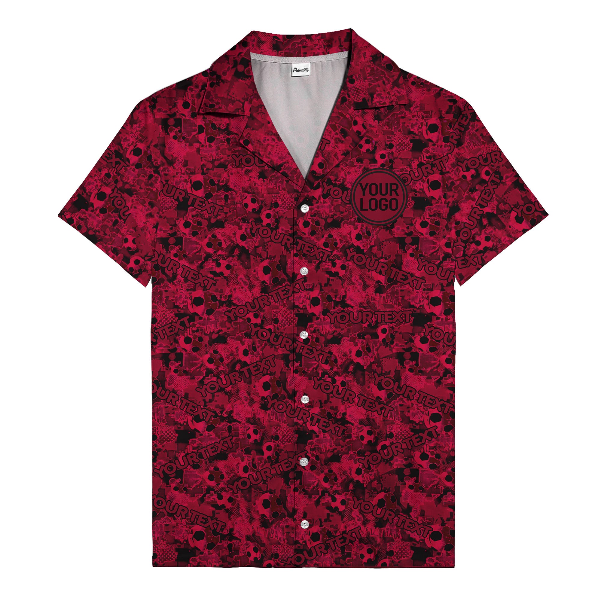hexagon dot repeating custom text abstract geometric hawaiian shirt