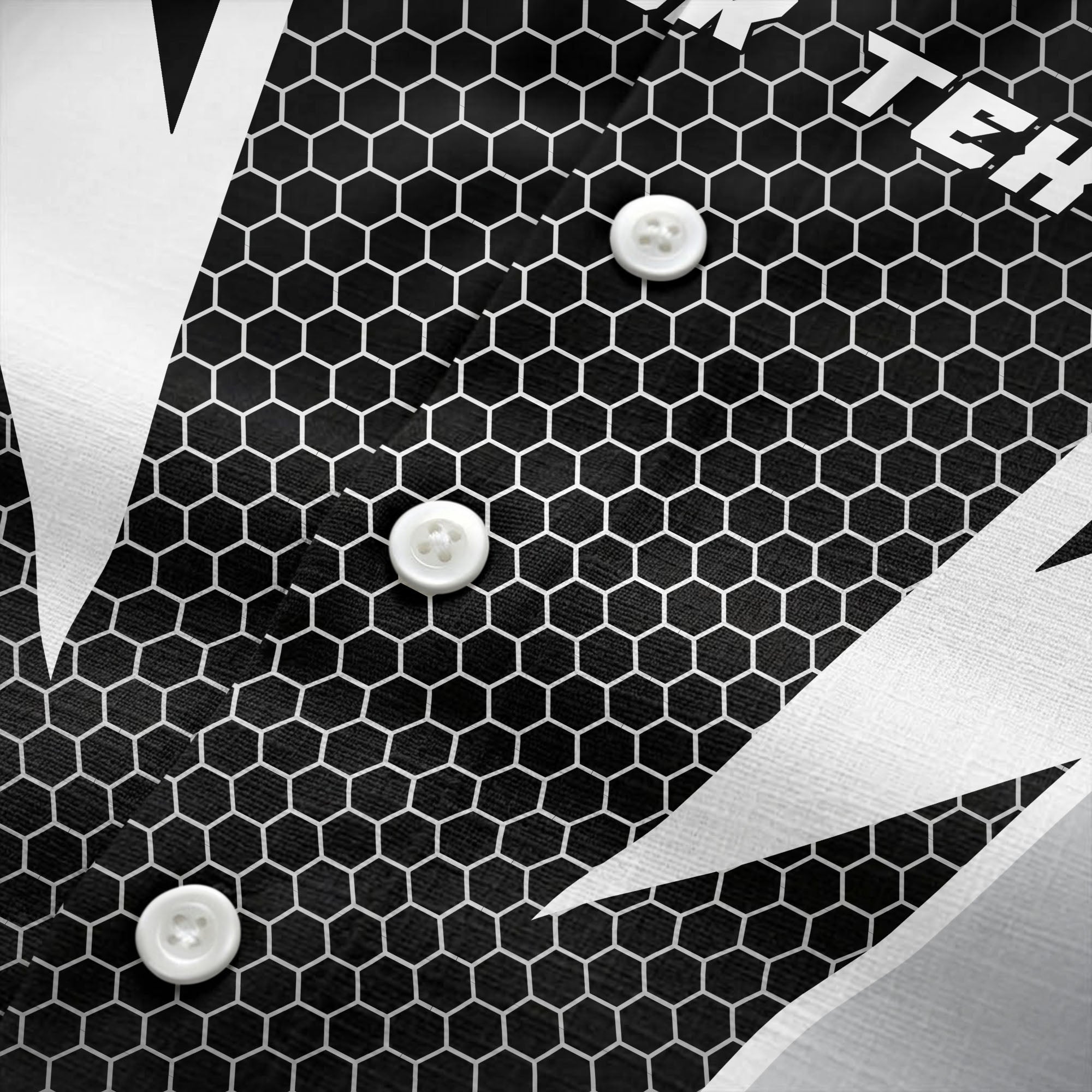 hexagon grid lightning bolt hawaiian shirt for men