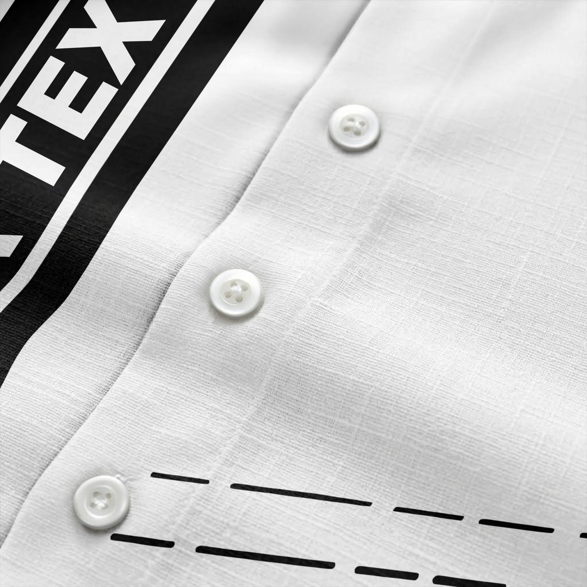 modern geometric stripes custom logo hawaiian shirt for men