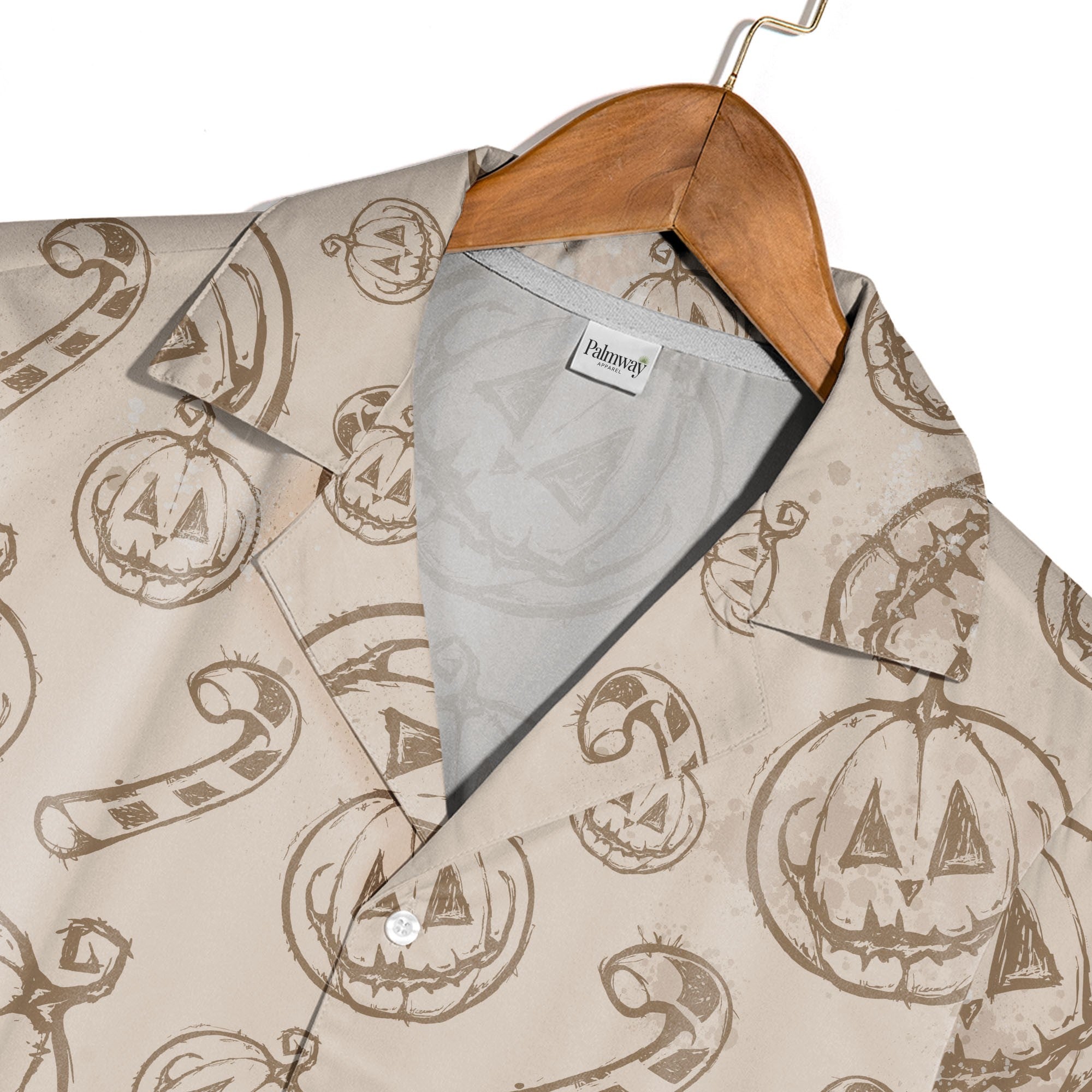 Sketched Grunge Jack-o-Lantern Hawaiian Shirt Vintage Halloween