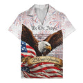 soaring bald eagle fireworks american flag hawaiian shirt for men