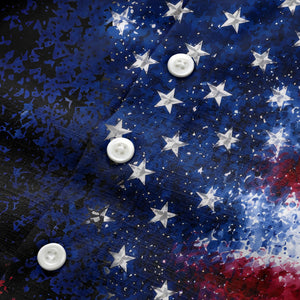 stars & stripes watercolor splash patriotic hawaiian shirt
