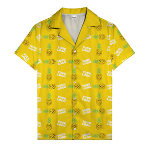sunflower pineapple mosaic hawaiian shirt for men