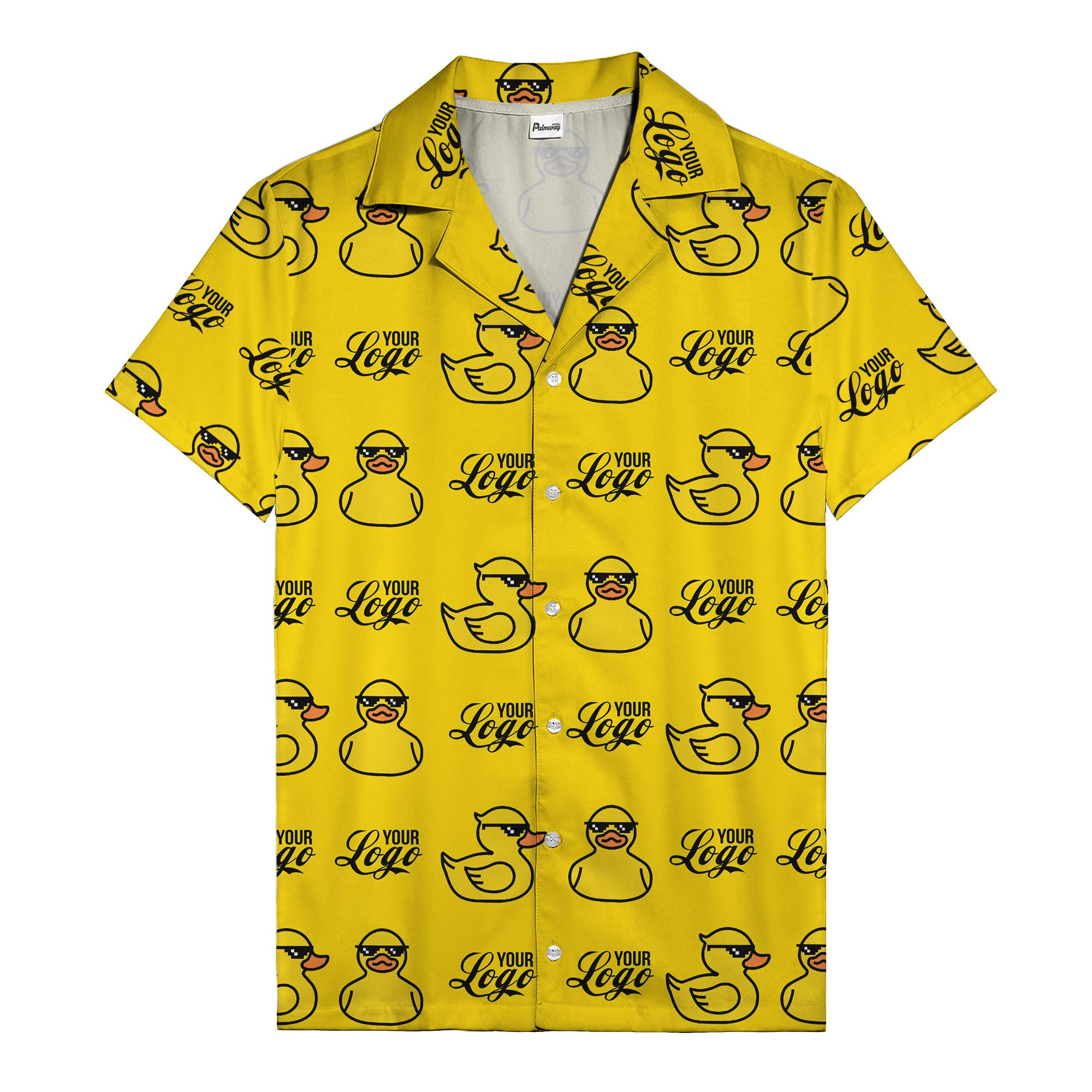 sunglassed rubber ducky parade custom logo hawaiian shirt