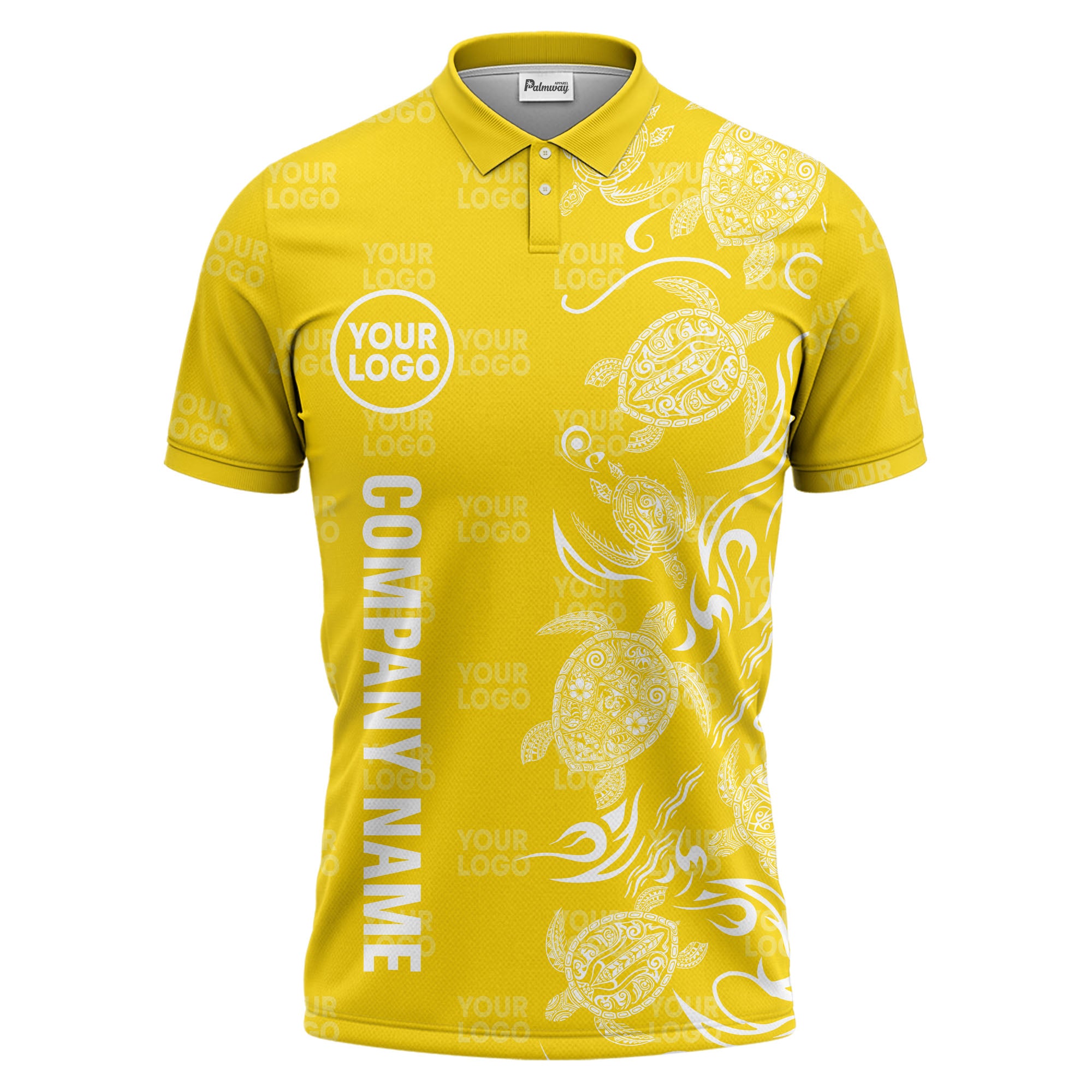 tribal sea turtle swirl black white artwork polo shirt for beach days