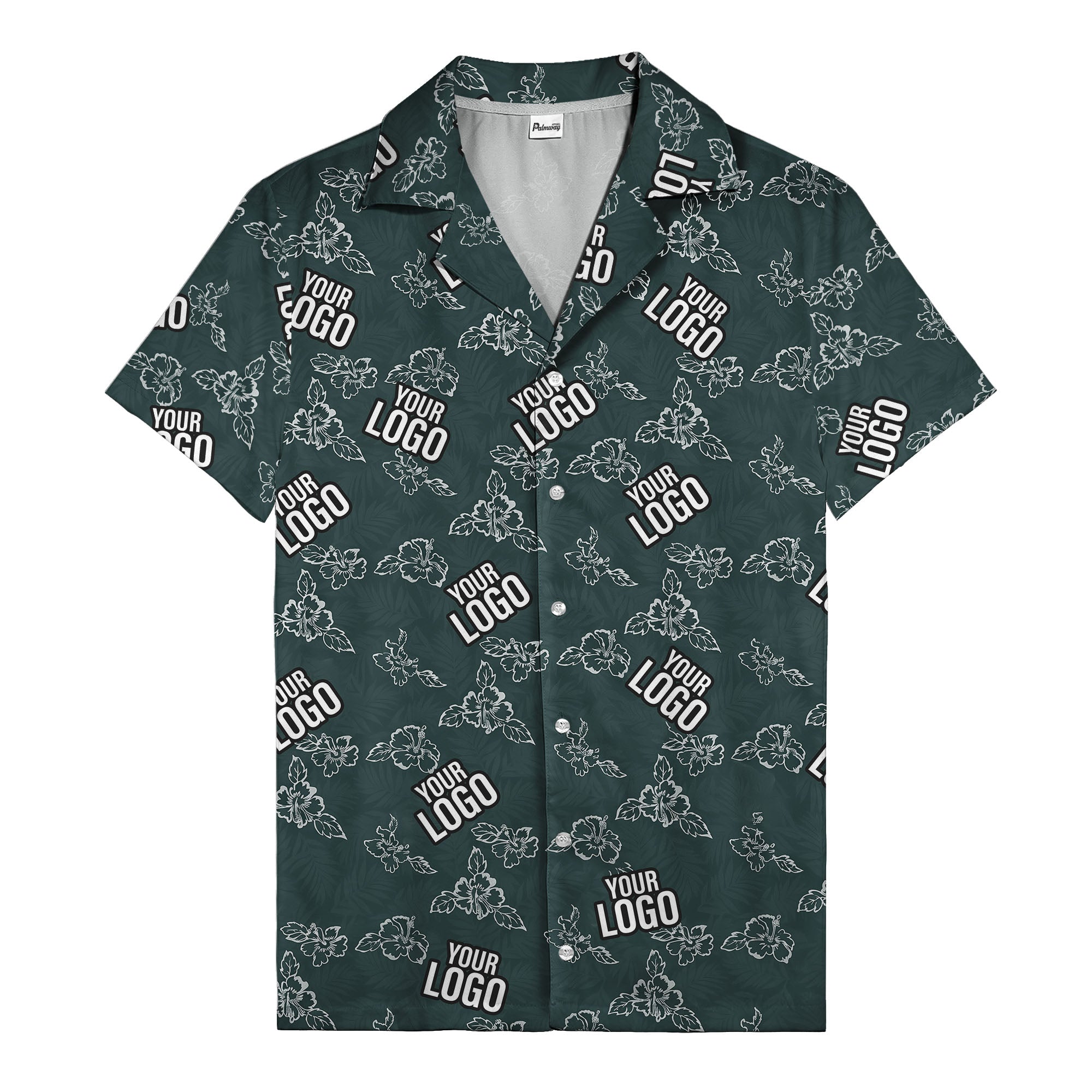 Tropical Red Hibiscus Floral Repeating Polo Shirt For Island Golf Days