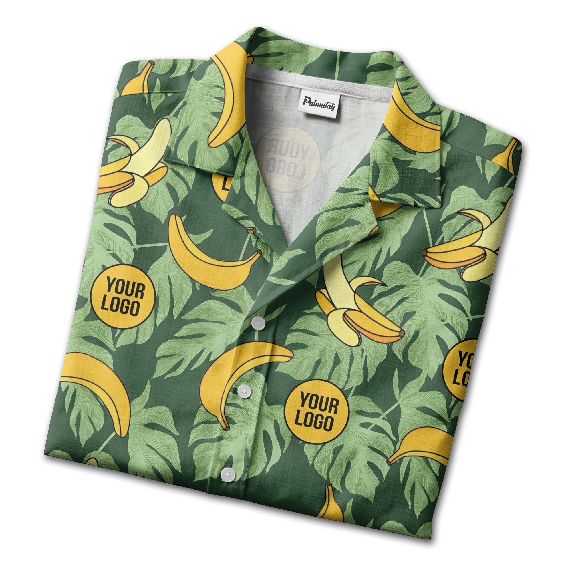 banana bunches & monstera leaves hawaiian shirt for beach vacations