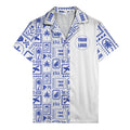 black palm trees & toucans graphic hawaiian shirt for men
