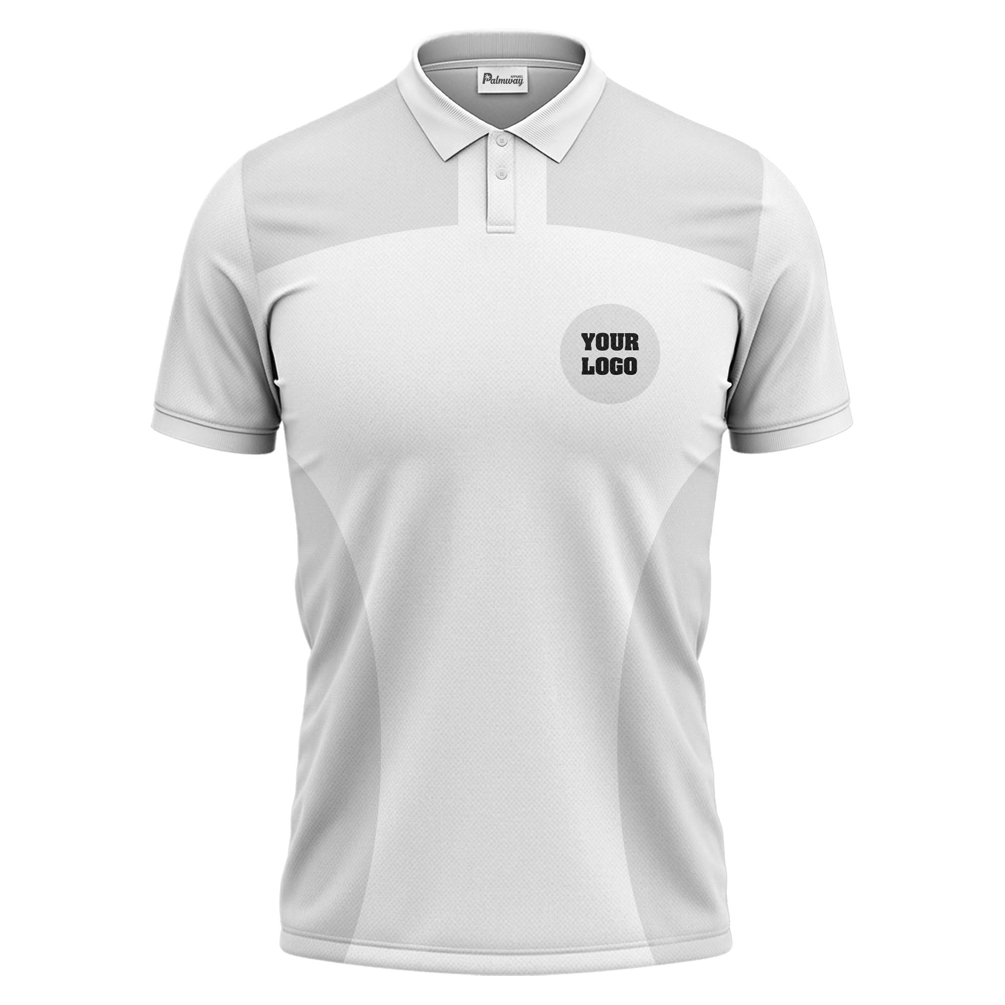 black white contrast panel customizable logo polo shirt for men