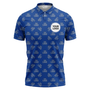 custom logo monogram all over print polo shirt for business & corporate events