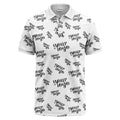 custom logo repeat typography minimalist polo shirt