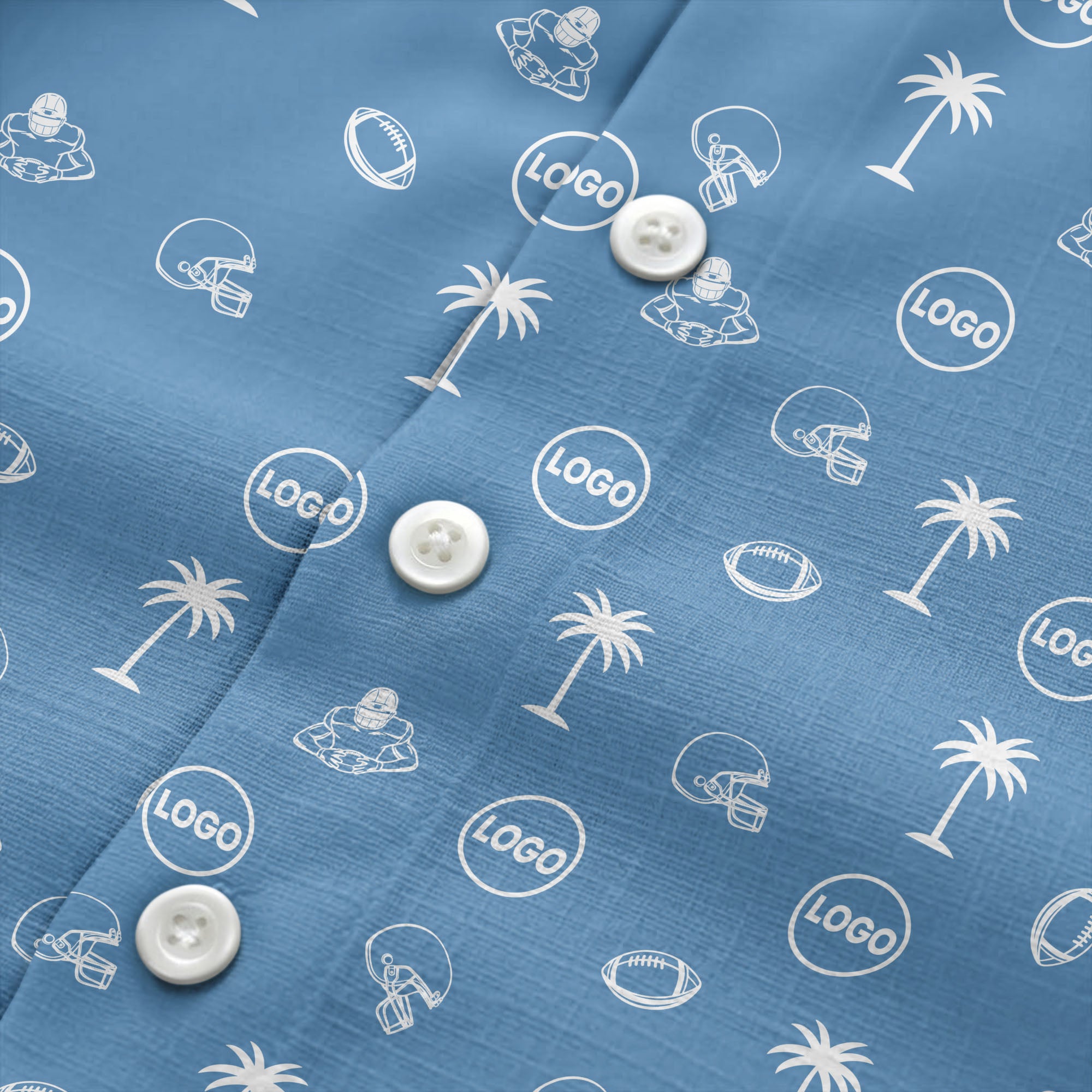 Football Palm Helmets Tropical Hawaiian Shirt For Gridiron Aloha Fans