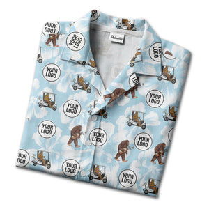 Sasquatch Golfing Among Tropical Florals Hawaiian Shirt For Men