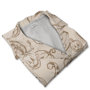 Sketched Grunge Jack-o-Lantern Hawaiian Shirt Vintage Halloween