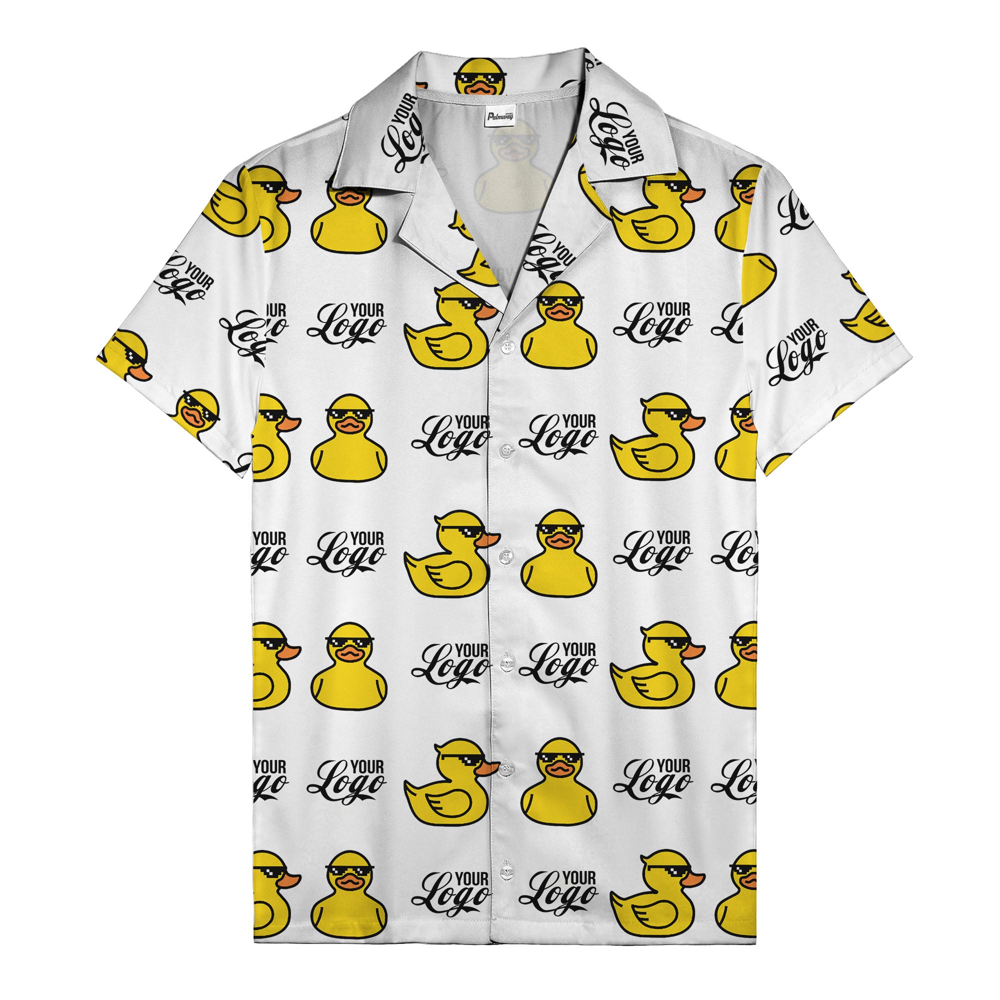 sunglassed rubber ducky parade custom logo hawaiian shirt