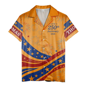 usa 250th anniversary fireworks hawaiian shirt, patriotic aloha button down shirt