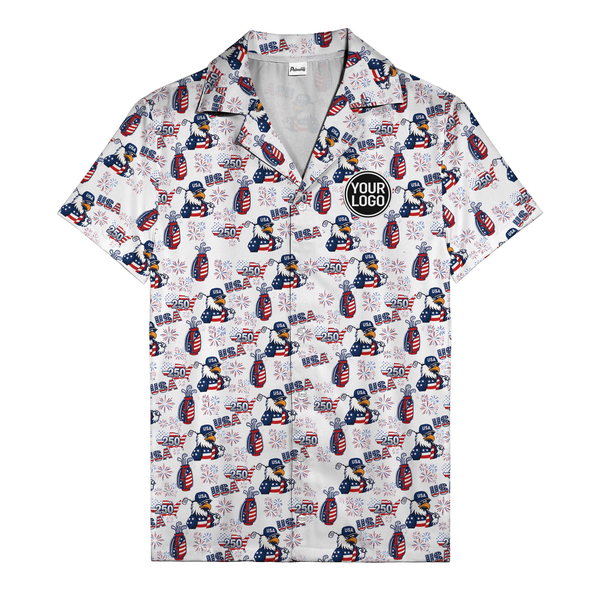 usa bald eagles golf bags fireworks hawaiian shirt for men
