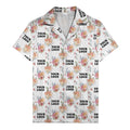 watercolor floral d20 dice hawaiian shirt with custom logo space
