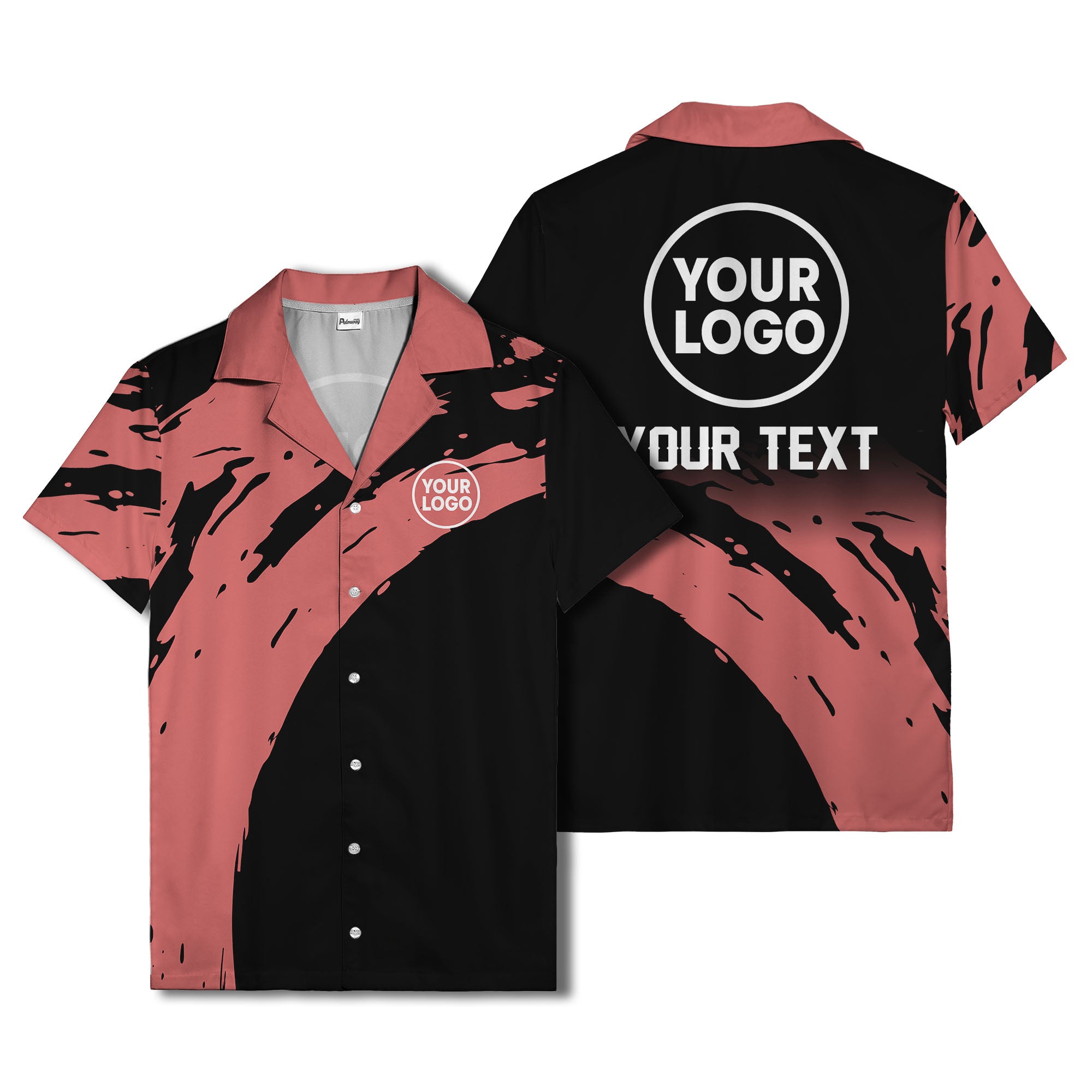 abstract paint splash modern art hawaiian shirt for men