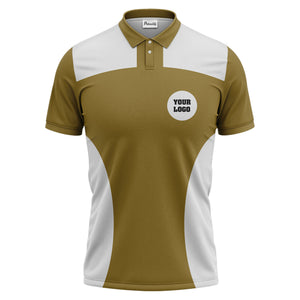 black white contrast panel customizable logo polo shirt for men