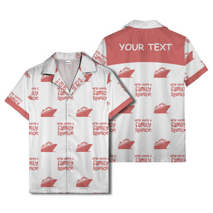 cruise ship silhouettes and family reunion text repeat hawaiian shirt