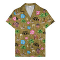 custom faces palm trees hibiscus watercolor hawaiian shirt for men