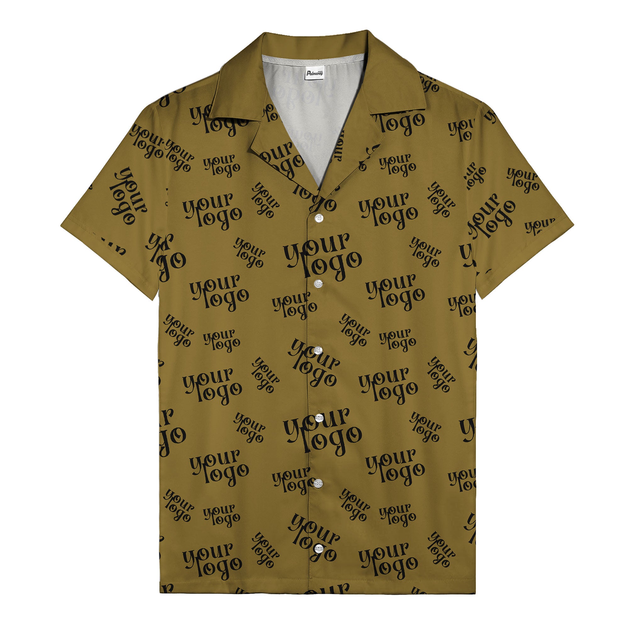 custom logo repeat typography hawaiian shirt for personalized style