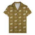 custom logo & text repeat pattern personalized hawaiian shirt