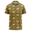 custom logo & text repeat pattern personalized polo shirt