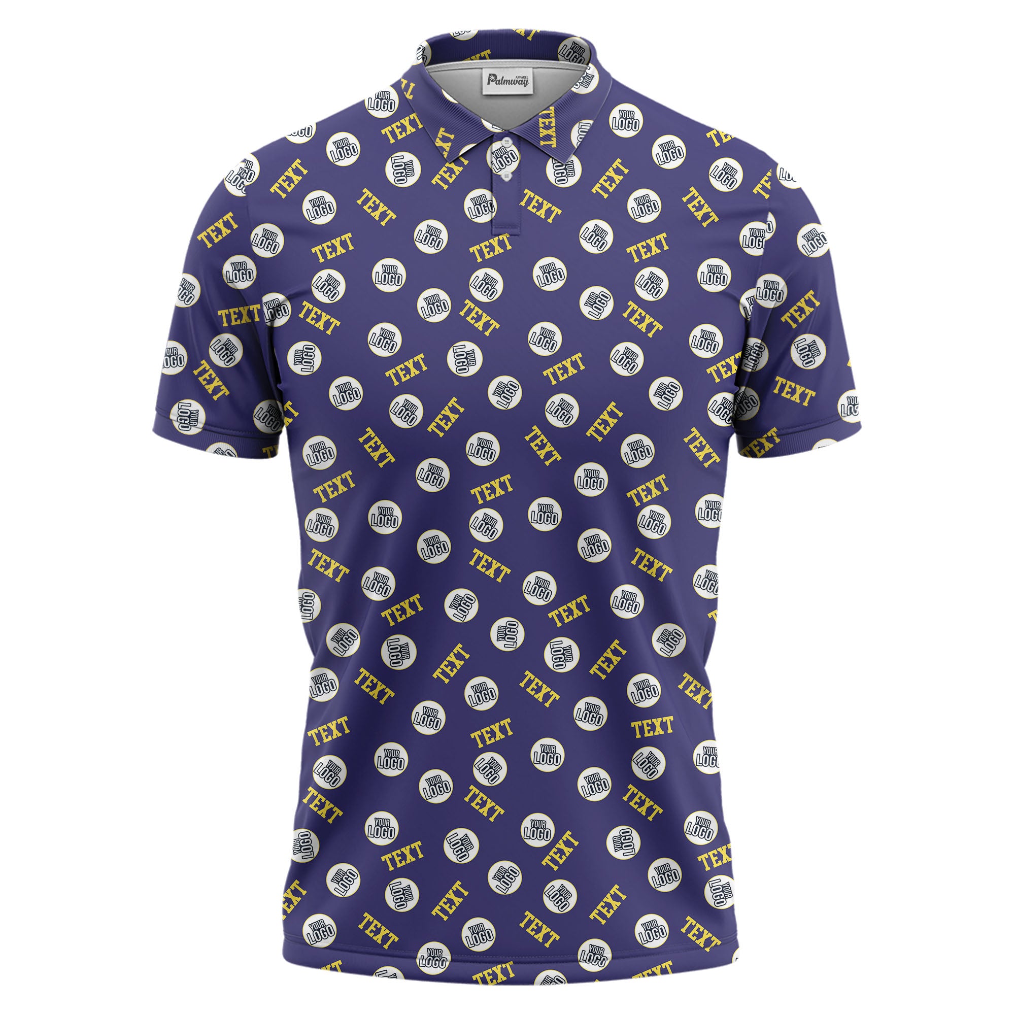 custom logo text polo shirt hawaiian shirt