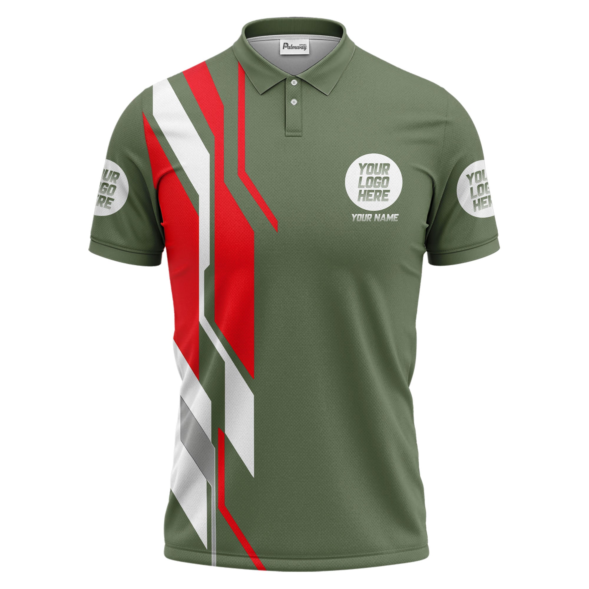 custom multi color geometric abstract modern men's performance polo shirt