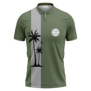 tropical palm tree polo shirt custom polo shirt