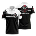diamond stripe custom logo corporate polo shirt