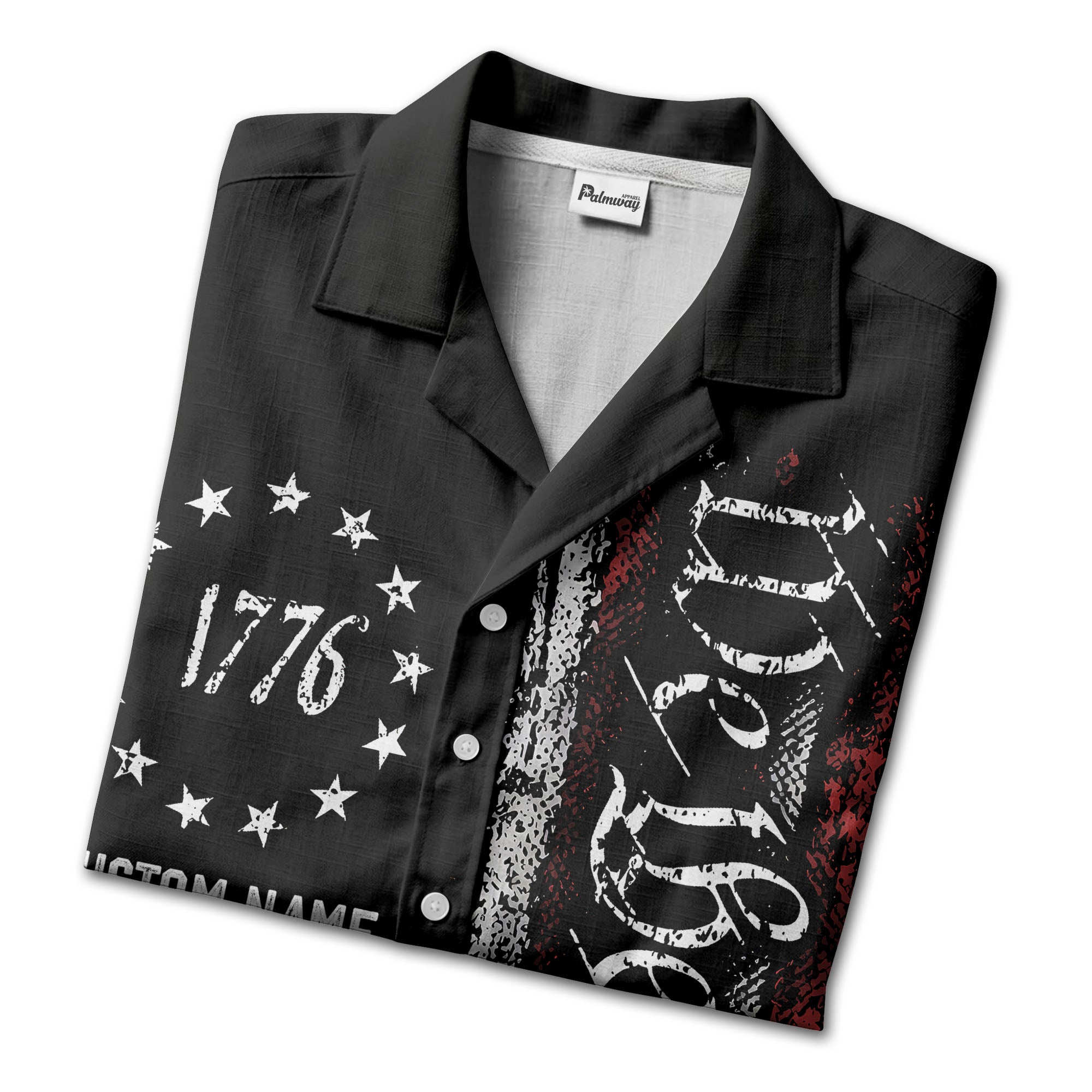 Distressed We The People Stars & Stripes Vintage 4th Of July Aloha Button Down Shirt Hawaiian Shirt