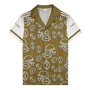 football helmets & balls repeat hawaiian shirt for men