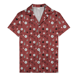 Golf Balls Clubs Carts Trophies Flags Hawaiian Shirt For Men