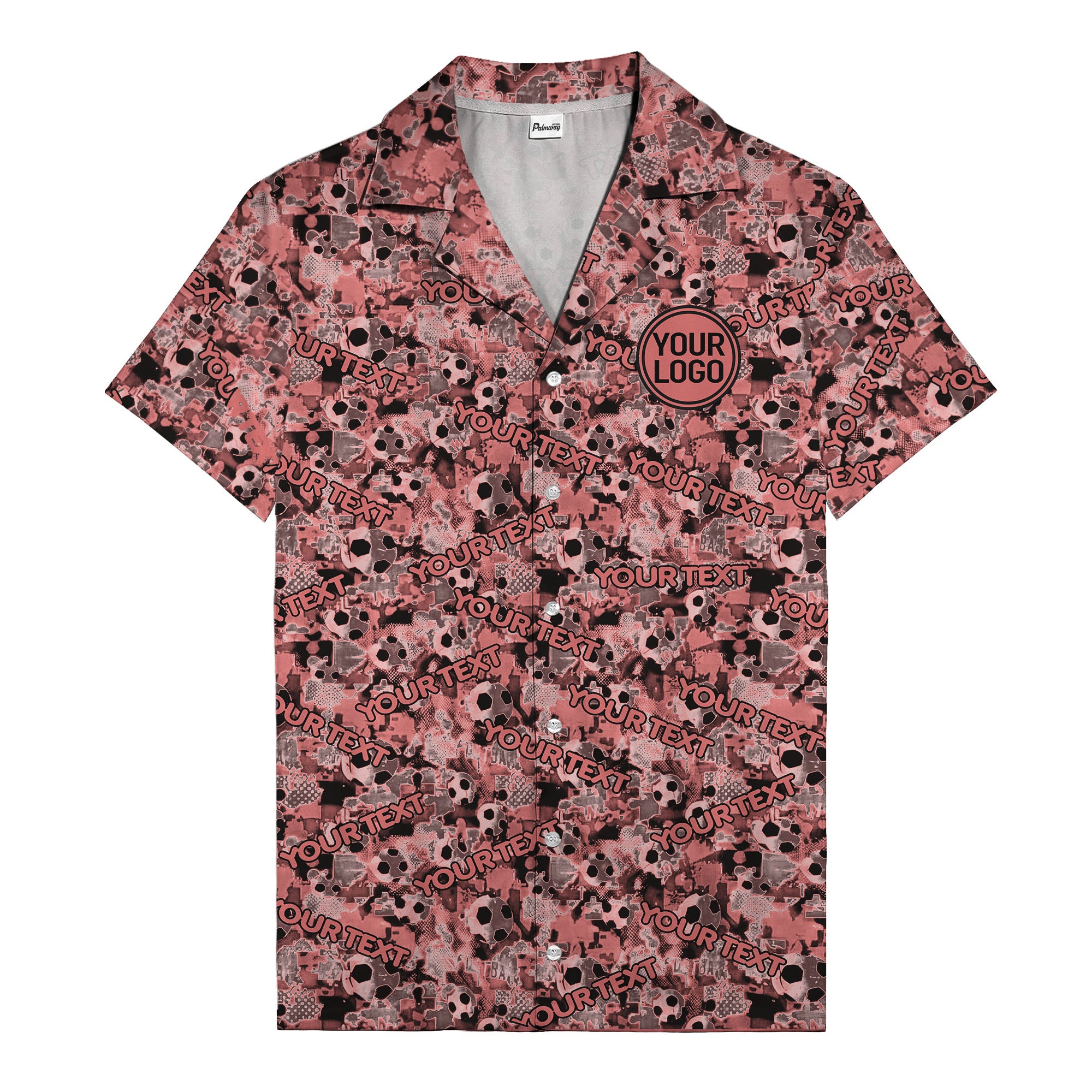 hexagon dot repeating custom text abstract geometric hawaiian shirt