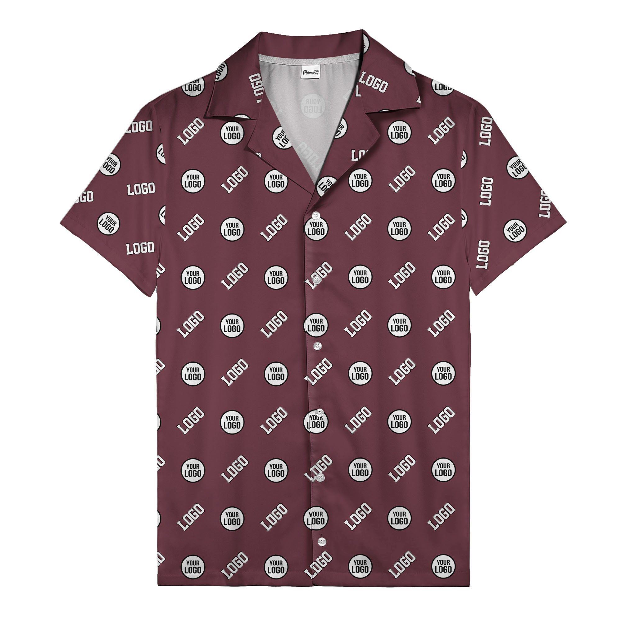 Modern Logo Circle Repeat Blue Hawaiian Shirt For Men