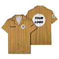 pinstripe baseball jersey hawaiian shirt with custom name & number