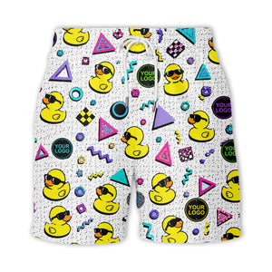 retro rubber ducks & geometric 80s blocks hawaiian shirt