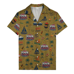 sailboats anchors ship wheels hamburger shrimp steak grill tools hawaiian shirt for men