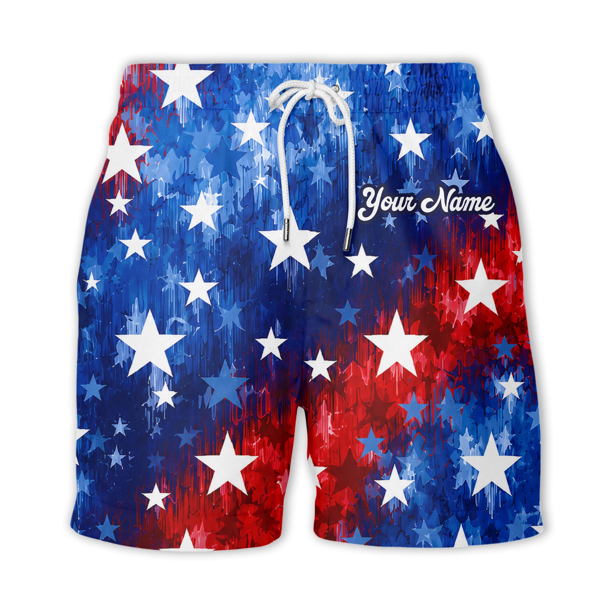 stars & stripes american flag patriotic hawaiian shirt for men