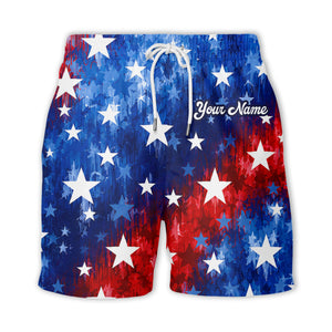 stars & stripes american flag patriotic hawaiian shirt for men