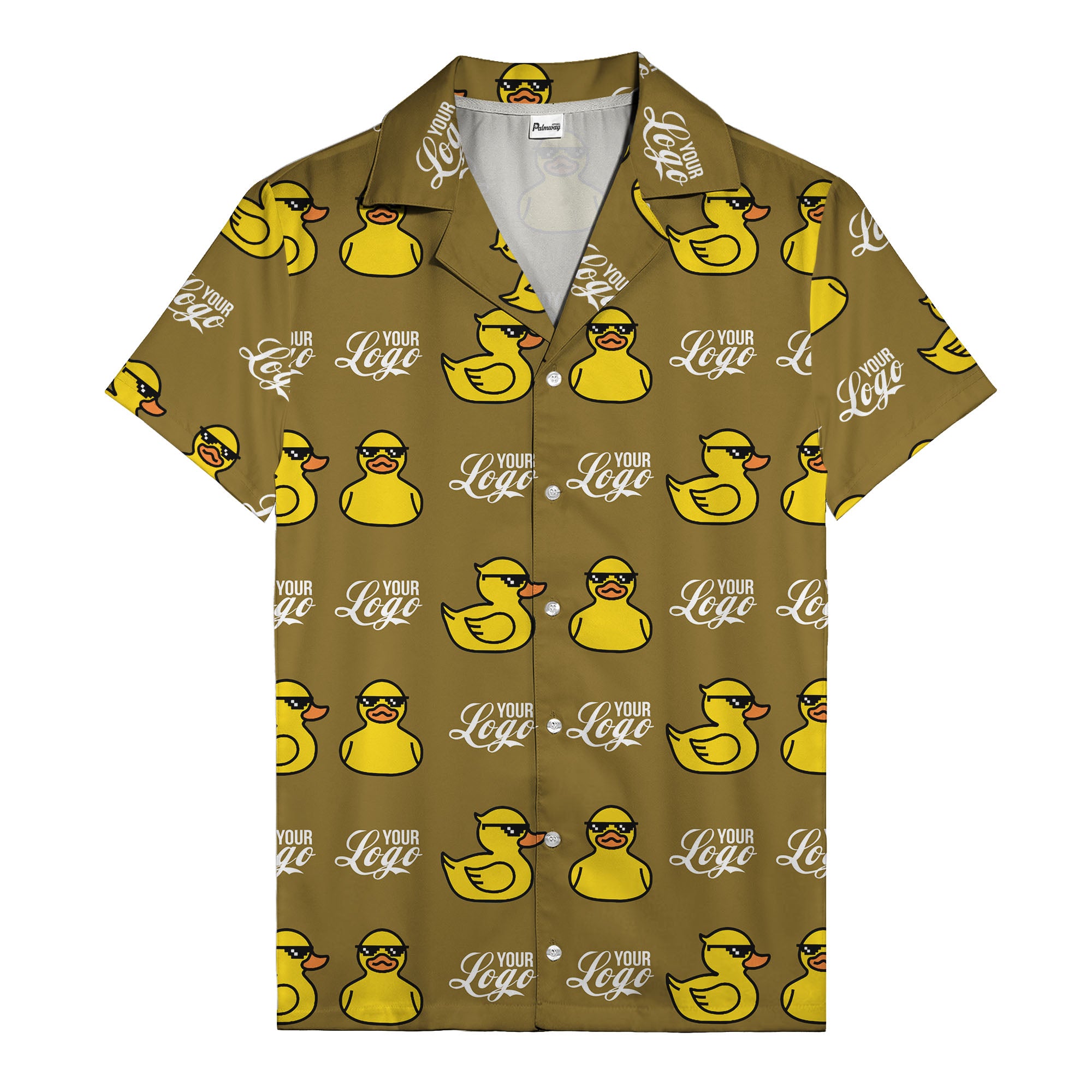 sunglassed rubber ducky parade custom logo hawaiian shirt
