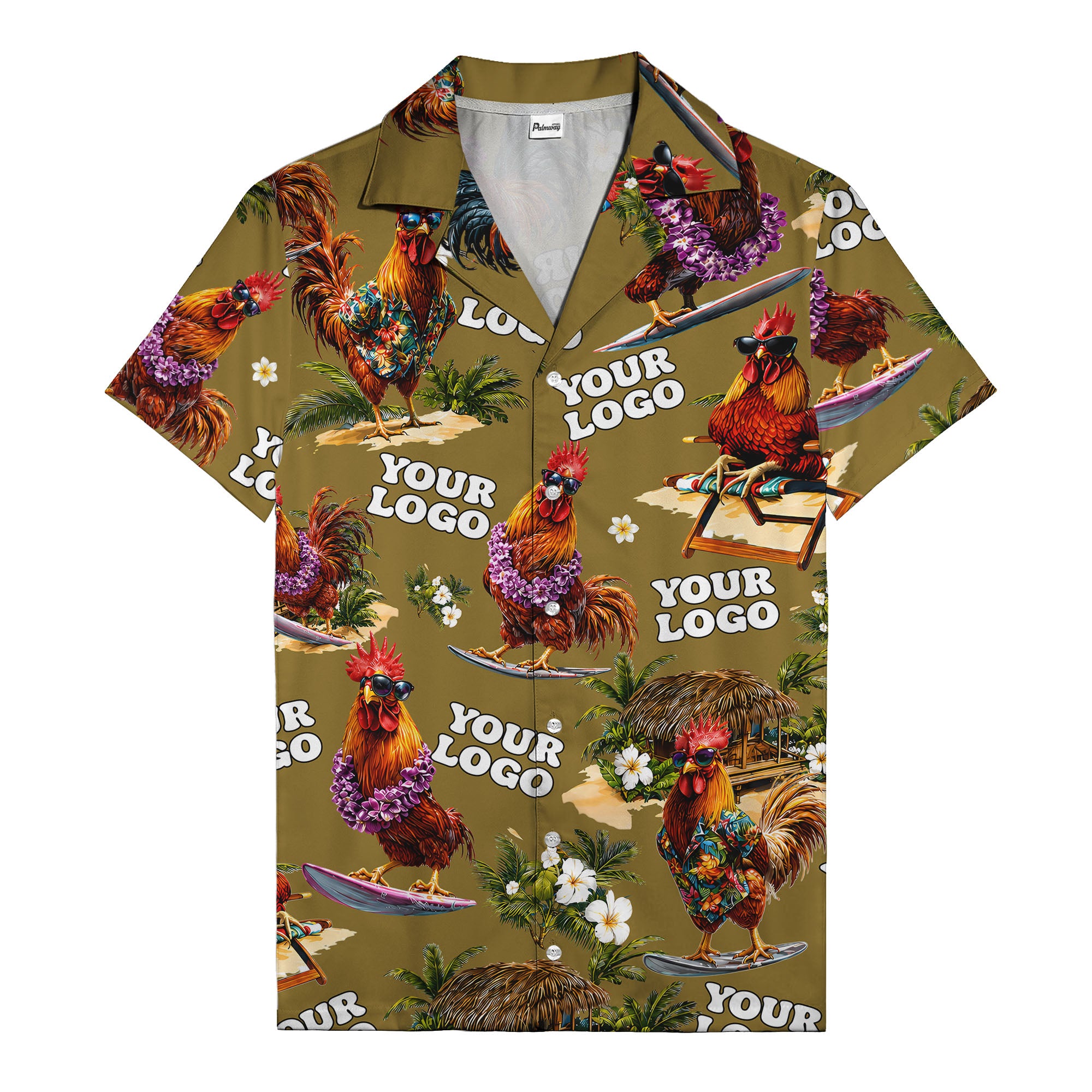 surfing roosters riding waves aloha hawaiian shirt with surfboards