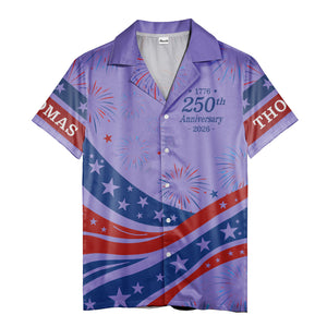 usa 250th anniversary fireworks hawaiian shirt, patriotic aloha button down shirt
