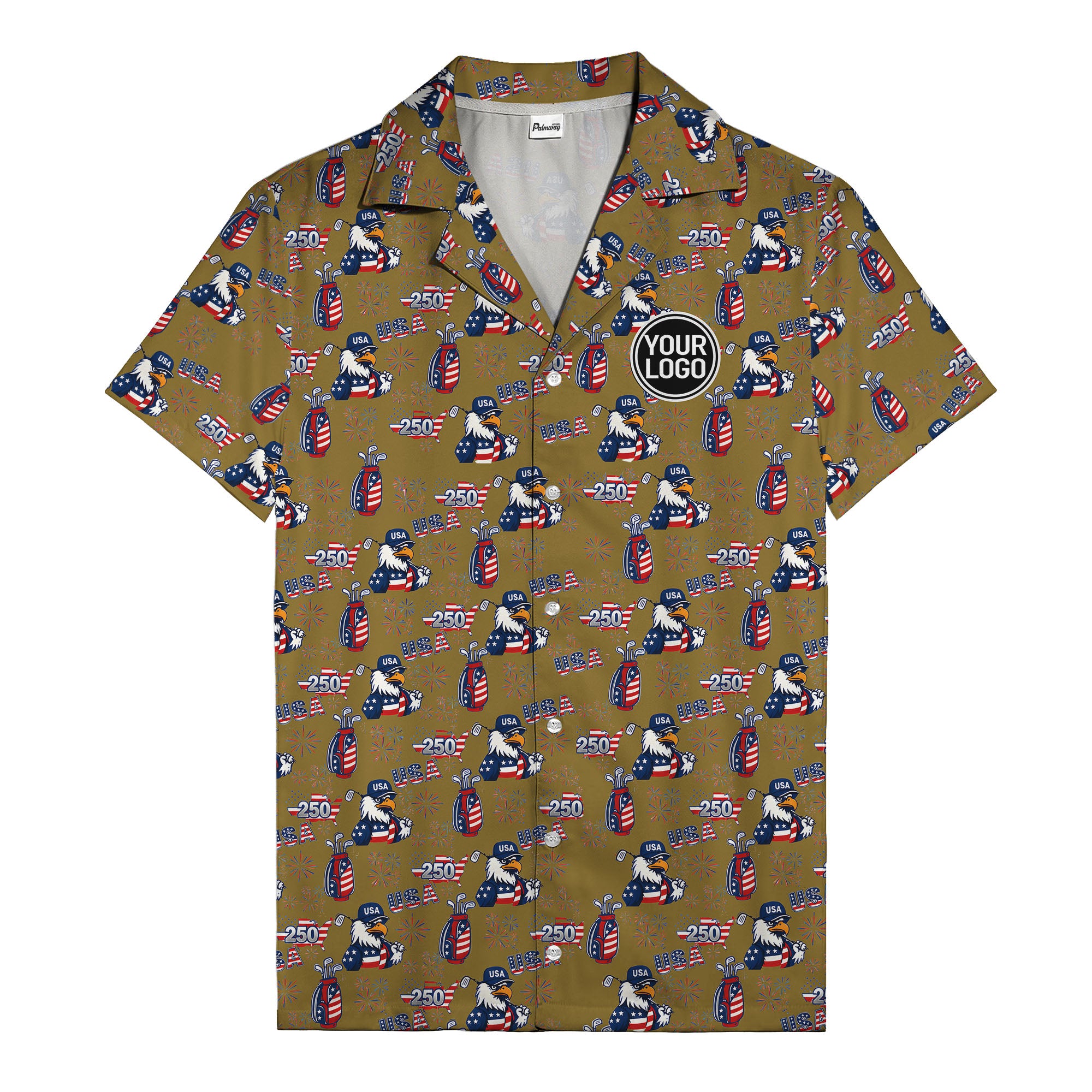 usa bald eagles golf bags fireworks hawaiian shirt for men
