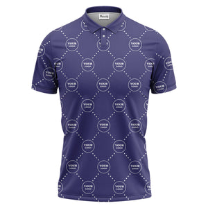 white circles custom logo placement polo shirt for corporate professionals