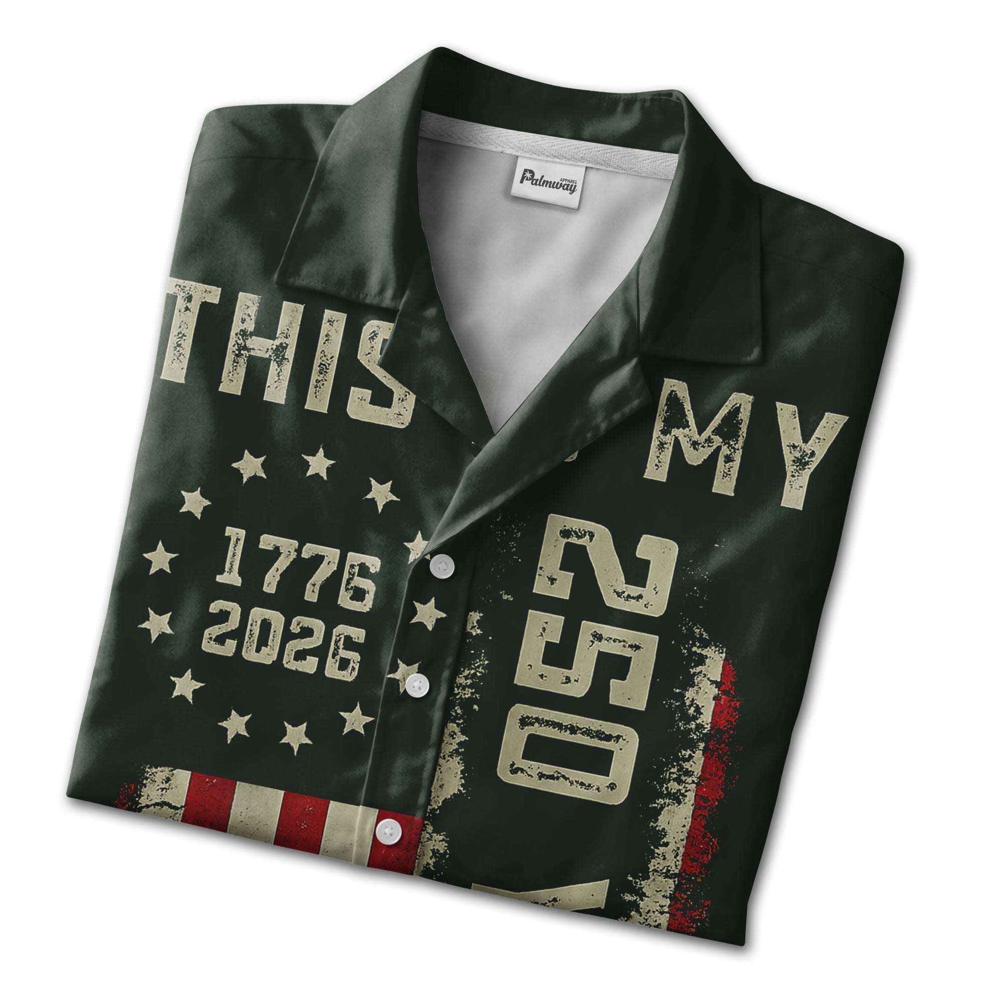 250 Years of Freedom Vintage Hawaiian Shirt - Distressed Stars & Stripes Anniversary