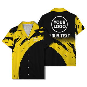 abstract paint splash modern art hawaiian shirt for men